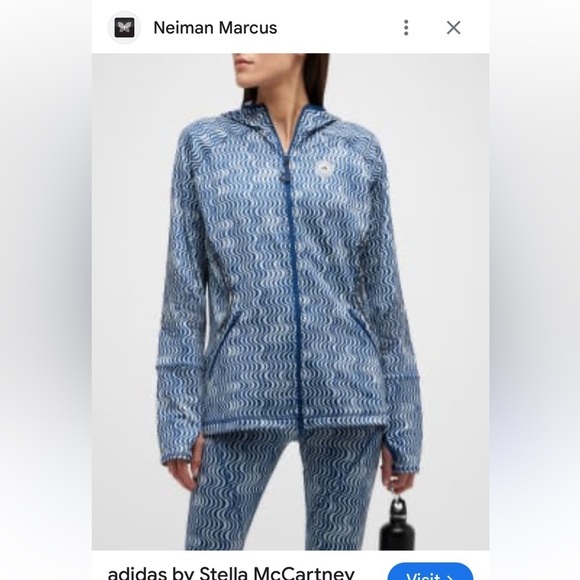 Adidas by Stella McCartney Women's Blue Truepace Track Jacket Size large - Picture 1 of 10